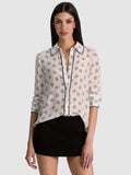 WILLA SILK BLOUSE - GO FOR GOLD OFF WHITE