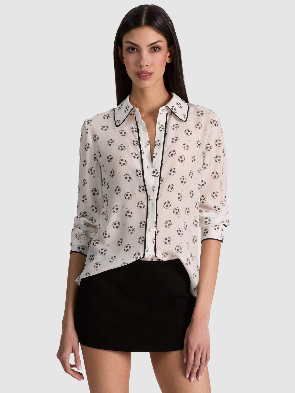 WILLA SILK BLOUSE - GO FOR GOLD OFF WHITE