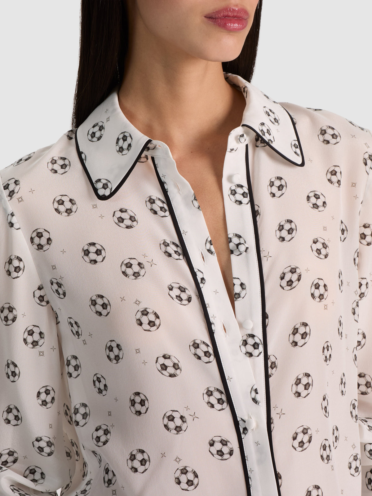 WILLA SILK BLOUSE - GO FOR GOLD OFF WHITE