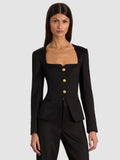 TRISHA OPEN NK FITTED CUTAWAY JACKET