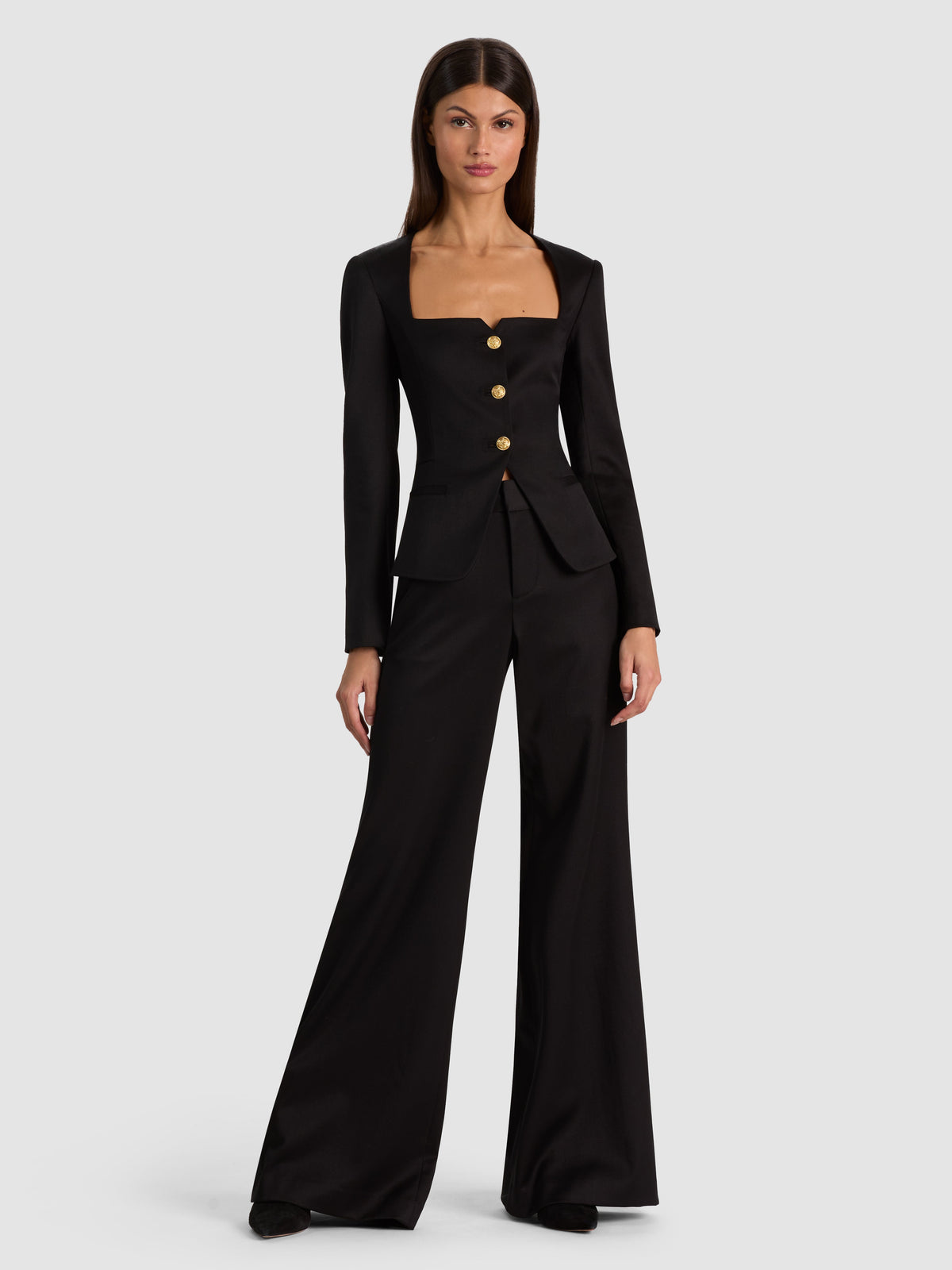 TRISHA FITTED JACKET - BLACK