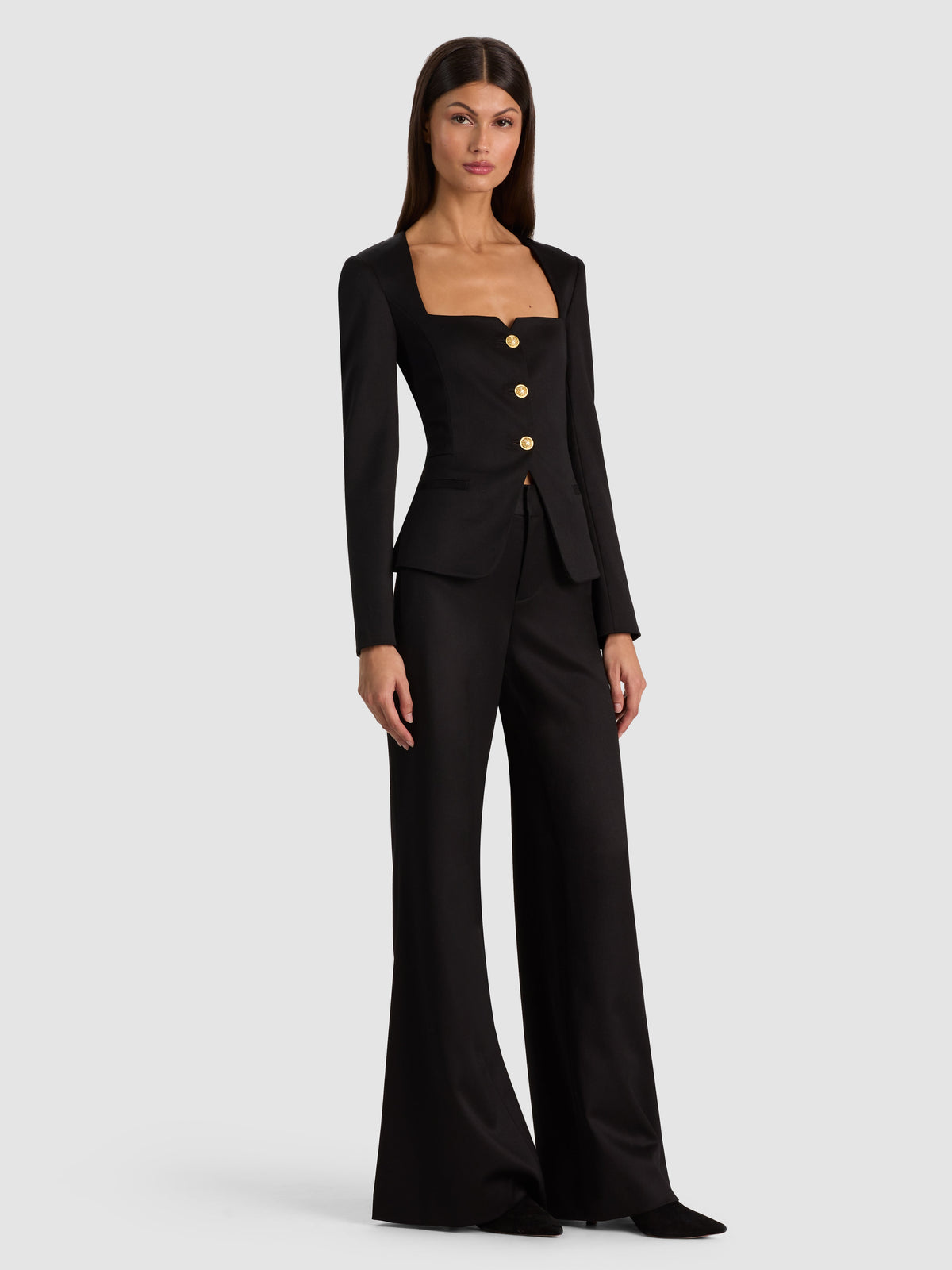 TRISHA FITTED JACKET - BLACK