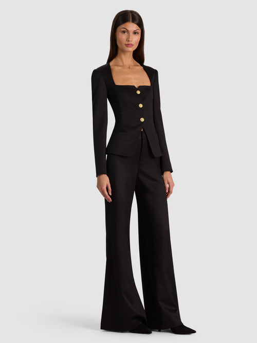 TRISHA FITTED JACKET - BLACK